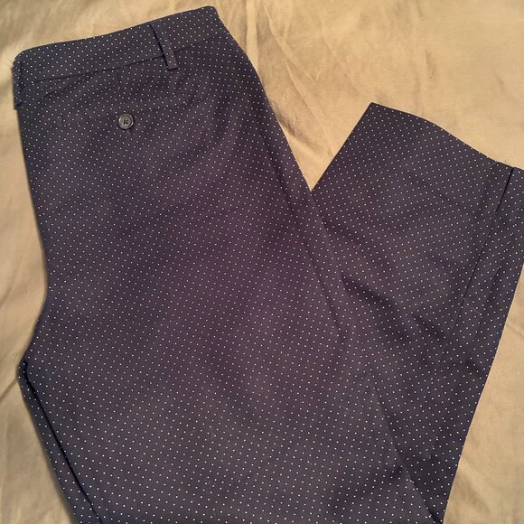 Dalia Navy Blue with white poke-a-dot Cropped Pants - EUC - Picture 9 of 9